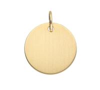 Anhänger mit Gravur ADELIA´S "Damen 333 Gold Gravurplatte Anhänger Ø 14 mm", gold, Schmuckanhänger, Damen, Gold, für Damen (57262750-0) gold