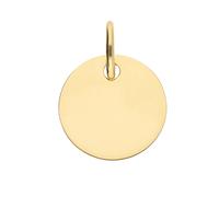 Anhänger mit Gravur ADELIA´S "Damen 585 Gold Gravurplatte Anhänger Ø 10 mm", gold, Schmuckanhänger, Damen, Gold, für Damen (65413515-0) gold