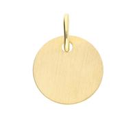 Anhänger mit Gravur ADELIA´S "Damen 585 Gold Gravurplatte Anhänger Ø 10 mm", gold, Schmuckanhänger, Damen, Gold, für Damen (33335627-0) gold