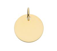 Anhänger mit Gravur ADELIA´S "Damen 585 Gold Gravurplatte Anhänger Ø 12 mm", gold, Schmuckanhänger, Damen, Gold, für Damen (50868763-0) gold