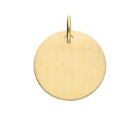 Anhänger mit Gravur ADELIA´S "Damen 585 Gold Gravurplatte Anhänger Ø 14 mm", gold, Schmuckanhänger, Damen, Gold, für Damen (86505751-0) gold