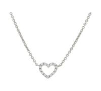 Anhänger mit Kette Weißgold 585 Zirkonia Herz JL10-05-3906 JuwelmaLux