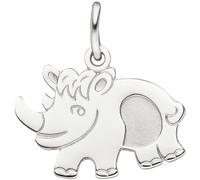 Anhänger Nashorn 925 Sterling Silber Silberanhänger