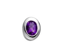 Anhänger oval 925 Sterling Silber rhodiniert 1 Amethyst violett lila