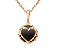 Anhänger, Russisches Rotgold 585, mit Onyx, Höhe ca. 20 mm PLATINA