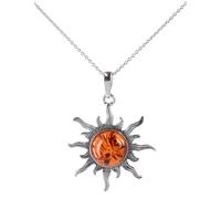 Anhänger »Sonne« mit Bernstein.