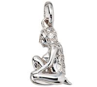 Anhänger Sternzeichen Jungfrau 925 Silber mit Zirkonia Sternzeichenanhänger