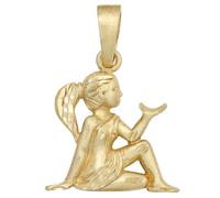 Anhänger Sternzeichen Jungfrau 925 Sterling Silber gold vergoldet matt