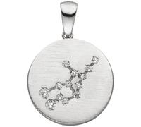 Anhänger Sternzeichen Jungfrau 925 Sterling Silber matt 13 Zirkonia Silberan