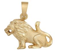 Anhänger Sternzeichen Löwe 925 Sterling Silber gold vergoldet matt