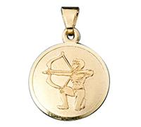 Anhänger Sternzeichen Schütze 333 Gelbgold matt Sternzeichen Anhänger