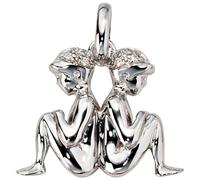 JOBO Anhänger Sternzeichen Zwilling 925 Silber mit Zirkonia