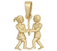 Anhänger Sternzeichen Zwilling 925 Sterling Silber gold vergoldet matt