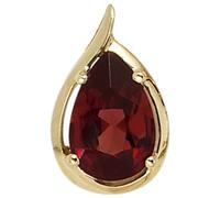 Anhänger Tropfen 585 Gold Gelbgold 1 Granat rot Goldanhänger Granatanhänger