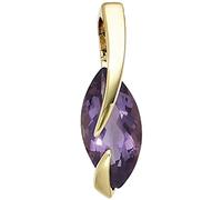 Anhänger violett Amethyst 585 Gold Gelbgold spitzoval Halsschmuck für Damen