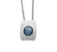 Anhänger "Wasserblau" | 925 Sterling Silber | Mit echtem Kyanit-Stein | Charm Silber gehämmert | P2969