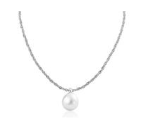 AnhängerKette - Silber - Collier lang Ming Perle