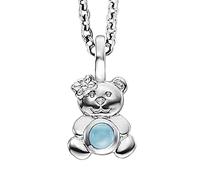 AnhängerKette - Silber - Teddy mit Blauen Achat