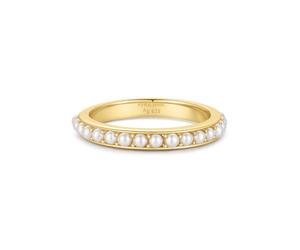 Ania Haie - 925 Sterling Silberne Ring Für Damen 58 Gold