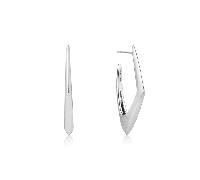 ANIA HAIE - HOOP EARRINGS - GEOMETRIC - silber