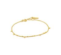 ANIA HAIE Damen Armband GEOMETRY CLASS Mixed Discs aus 925 Sterling Silber 14k vergoldet, besetzt mit kleinen Goldplättchen, Länge 16,5cm + 2cm Verlängerung, inkl. Geschenkverpackung