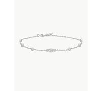 ANIA HAIE - BRACELET - Sparkling Bezel Cubic Zirkonia Station Clip Chain - silver