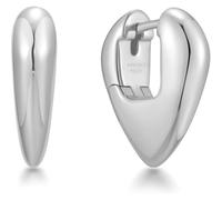 ANIA HAIE - HOOP EARRINGS - HUGGIES - Puffy Shield - silver