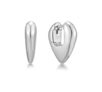ANIA HAIE - HOOP EARRINGS - HUGGIES - Puffy Shield - silver