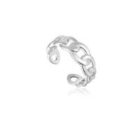 ANIA HAIE - CURB CHAIN ADJUSTABLE RING - silber