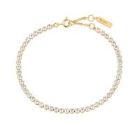 ANIA HAIE Damen Armband CHIC CREATOR aus 925 Sterling Silber 14k vergoldet, verziert mit 10 Zirkonia, Länge: 16,5 cm + 2 cm Verlängerung, inkl. Geschenkverpackung