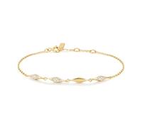 ANIA HAIE Damen Armband DUSK DIVAS Multi Sparkle aus 925 Sterling Silber 14k vergoldet, besetzt mit 52 Zirkonia, Länge: 16,5 cm + 2 cm Verlängerung, inkl. Geschenkverpackung