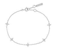 ANIA HAIE Damen Armband DUSK DIVAS Stars Station aus 925 Sterling Silber, besetzt mit 5 Zirkonia, Länge: 16,5 cm + 2 cm Verlängerung, inkl. Geschenkverpackung