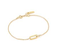 ANIA HAIE Damen Armband GLAM ROCK aus 925 Sterling Silber 14k vergoldet, besetzt mit 5 Zirkonia, Länge 16,5 cm + 2 cm, inkl. Geschenkverpackung