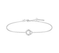 ANIA HAIE Damen Armband Hoop aus 925 Sterling Silber, verziert mit einer Süßwasserperle, Länge: 16,5 cm + 2 cm Verlängerung, inkl. Geschenkverpackung