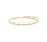 ANIA HAIE Damen Armband MELODIC POET Multi Station Round Stone aus 925 Sterling Silber, besetzt mit 7 runden Zirkonia, Länge 16,5cm + 2cm Verlängerung, inkl. Geschenkverpackung
