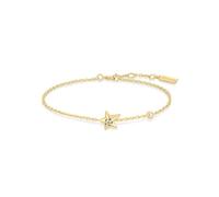 ANIA HAIE Damen Armband MELODIC POET Sparkling Star aus 925 Sterling Silber, Stern-Anhänger mit zwei Zirkonia besetzt, Länge 16,5cm + 2cm Verlängerung, inkl. Geschenkverpackung