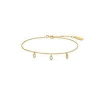 ANIA HAIE Damen Armband MELODIC POET Sparkling Triple Station aus 925 Sterling Silber 14k vergoldet, besetzt mit 3 Zirkonia in Tropfenform, Länge 16,5cm + 2cm Verlängerung, inkl. Geschenkverpackung