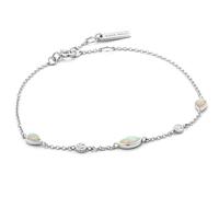 ANIA HAIE Damen Armband MINERAL GLOW Kyoto Opal aus 925 Sterling Silber, besetzt drei Opal Anhänger, Länge 16,5cm + 2cm Verlängerung, inkl. Geschenkverpackung
