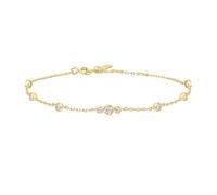ANIA HAIE - BRACELET - Sparkling Bezel Cubic Zirkonia Station Clip Chain - silver