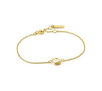 ANIA HAIE Damen Armband MODERN MINIMALISM Modern Circle aus 925 Sterling Silber 14k vergoldet, Federringverschluss, Länge 16,5cm + 2cm Verlängerung, inkl. Geschenkverpackung