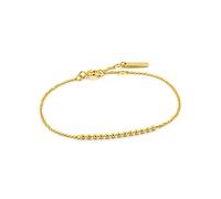 Ania Haie Armband Damen 88049314 – 14k vergoldetes 925 Sterling Silber, 13 Goldperlen, 16,5+2 cm