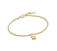 ANIA HAIE Damen Armband MODERN MUSE aus 925 Sterling Silber 14k vergoldet, besetzt mit einer Muschelperle, Länge 16,5 cm + 2 cm, inkl. Geschenkverpackung