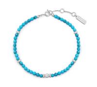 ANIA HAIE Damen Armband RIPPLE JOY Turquoise aus 925 Sterling Silber, besetzt mit 46 Türkis und 30 Zirkonia, Länge: 16,5 cm + 2 cm Verlängerung, inkl. Geschenkverpackung