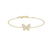 ANIA HAIE Damen Armband SUNNY SPARKLER Butterfly Pavé aus 925 Sterling Silber 14k vergoldet, besetzt mit 30 Zirkonia, Länge: 16,5 cm + 2 cm, inkl. Geschenkverpackung
