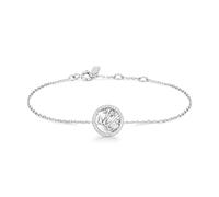 ANIA HAIE Damen Armband SUNSHINE CHASER Shiny Sun Stars aus 925 Sterling Silber, besetzt mit 38 Zirkonia und einem Perlmutt, Länge: 16,5 cm + 2 cm Verlängerung, inkl. Geschenkverpackung