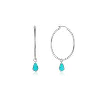 Ania Haie Damen-Creolen 925er Silber Perlmutt One Size, Silber 32015677