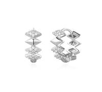 ANIA HAIE Damen Creolen Dusk Divas Multi Sparkle Huggies aus 925 Sterling Silber, besetzt mit 72 Zirkonia, Größe: 18,7 x 5,3mm, inkl. Geschenkverpackung