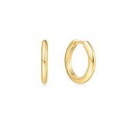 Ania Haie Creolen E062-01G - 925 Sterling Silber, 14k Gold vergoldet, Damen, 12 x 2 mm