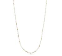 ANIA HAIE Damen Halskette CHIC CREATOR aus 925 Sterling Silber 14k vergoldet, verziert mit 78 Süßwasserperlen und 38 Zirkonia, Länge: 38 cm + 28 cm Verlängerung, inkl. Geschenkverpackung