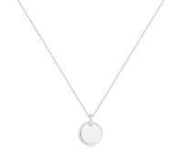 ANIA HAIE Damen Halskette CHIC CREATOR Disc Pendant Necklace aus 925 Sterling Silber, verziert mit 5 Zirkonia, Länge: 45 cm + 5 cm Verlängerung, inkl. Geschenkverpackung